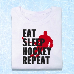 55% OFF: Eat Sleep Hockey T-shirt- Choose Size